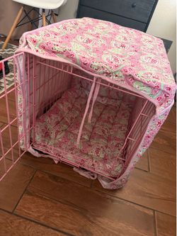 Dog crate pink