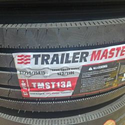 4 New ST 225-75-15 TrailerMaster Load G 14 ply 110psi 3415 lb Trailer Tires ST225 75 R15 Inch Tire FREE Same Day Delivery Most Inland Empire Locations
