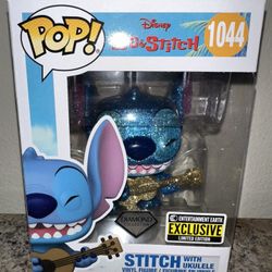 NEW! Funko Pop! Vinyl: Disney - Stitch with Ukulele #1044 Diamond Collection