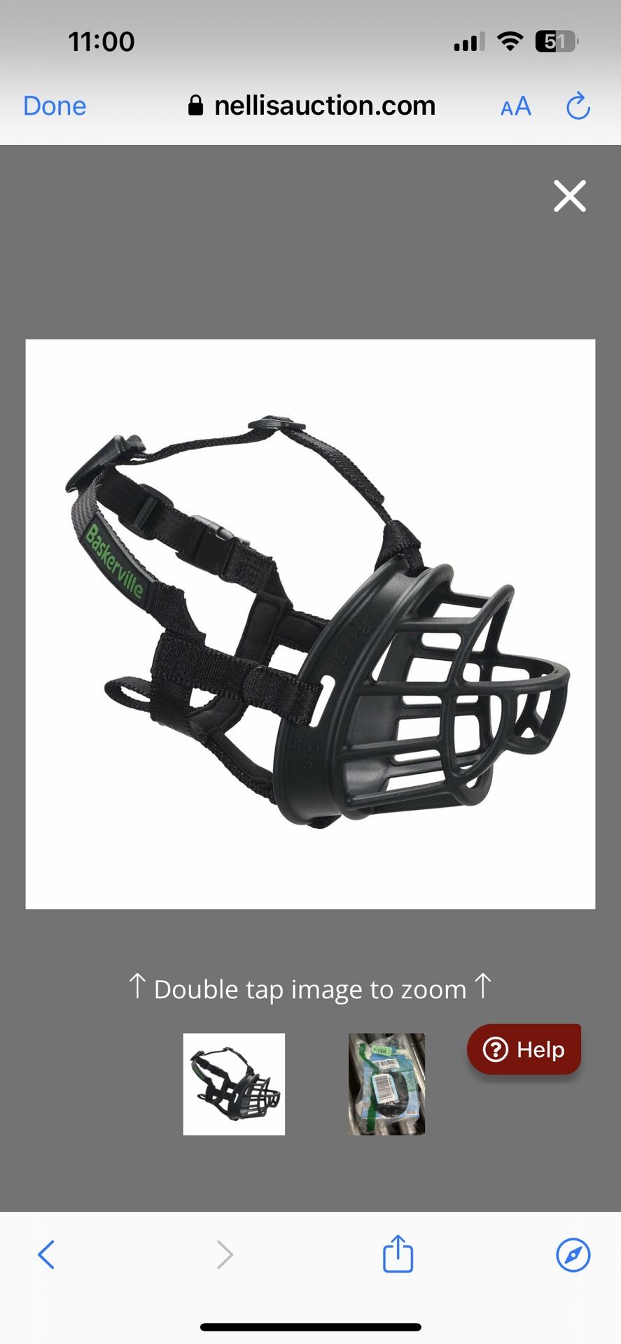 BASKERVILLE ULTRA MUZZLE - Patented Humane Design, Breathable, Dog Can Pant And Drink, Adjustable, Padded, Training Muzzle For Medium-Sized Dogs, Prev