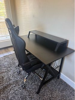 Gaming chair and desk
