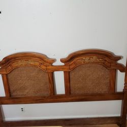 KING SIZE, CHERRYWOOD, BED HEADBOARD AND MIRRORS