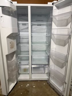 White side by side fridge