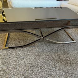 Golden Mirrored Coffee Table