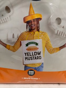 Yellow Mustard Halloween Costume - One Size Adult