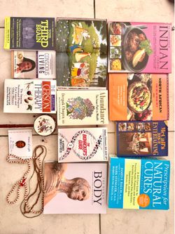 12 books, Deepak Chopra, Gerson , necklace, guru, brain health BOOKS KAMASUTRA