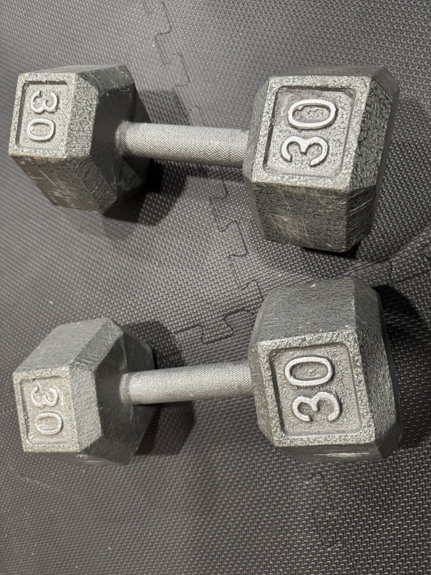 30 Pound Dumbbell Set - Metal Dumb Bells 60 lb