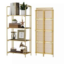 New 4-Tier Gold Bookcase