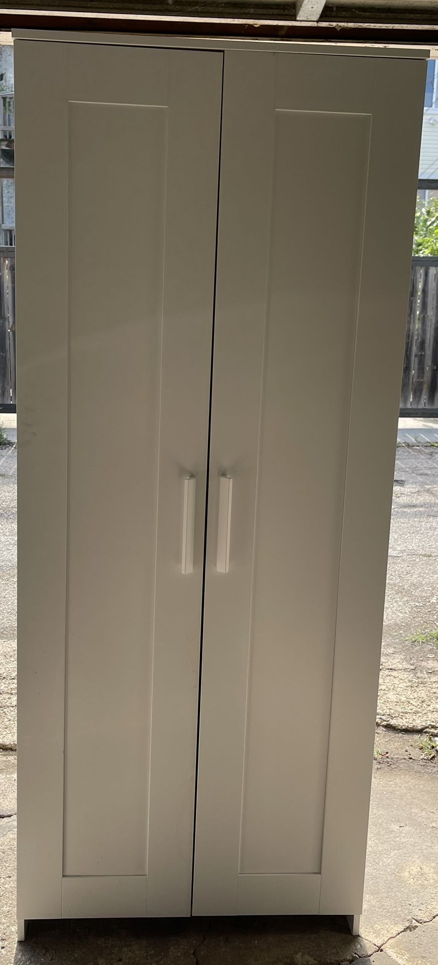 White 2 door wardrobe