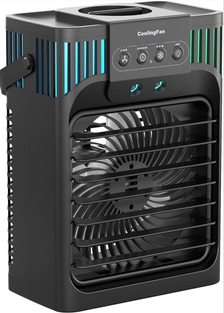Portable Air Conditioners,4-in-1 Evaporative Air Cooler with 3 Speeds