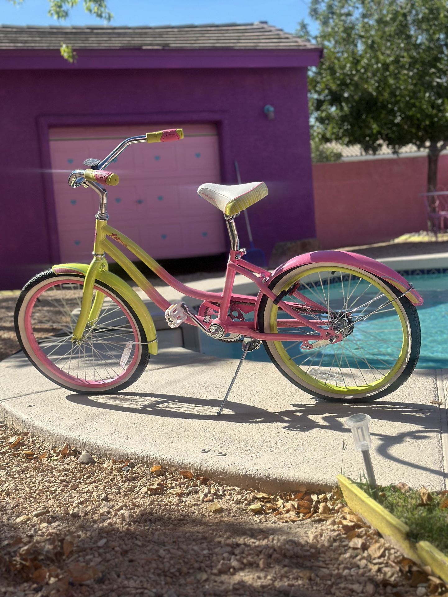 Retro Cruiser Bike – Pink Lime1