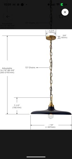 18 Inch Pendant Light, Nordic Modern Light with Adjustable Hanging Chain
Farmhouse Pendant Lighting Fixtures for Kitchen Island, Dining Room, Living R
