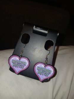 Horror Hottie Heart Dangle Earrings