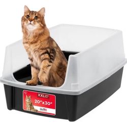 XX-Large Cat Litter Box,  Open Top Extra Large Litter Box