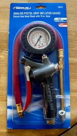 MERLIN Pistol-Grip Inflator with Analog Gauge