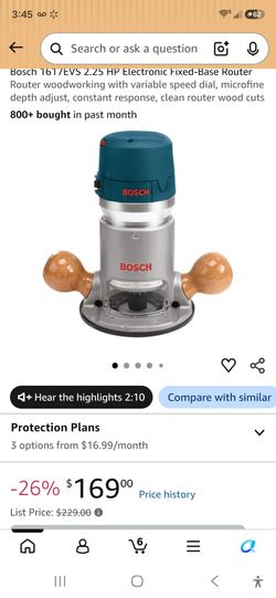 Bosch 1617EVS 2.25 HP Fixed-Base Router