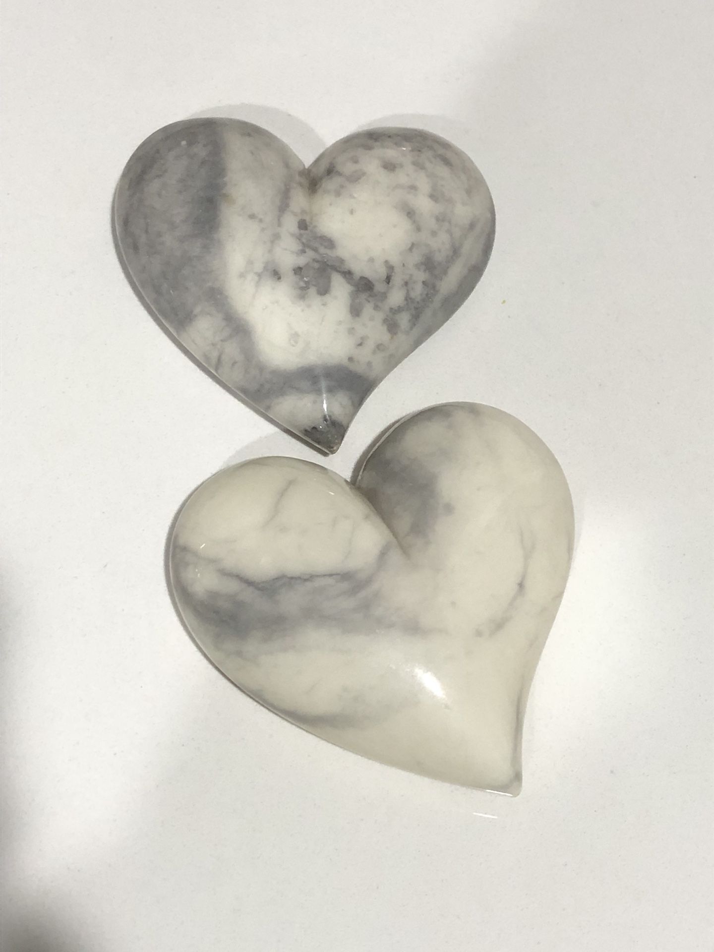 Two Marble Hearts 🤍🤍