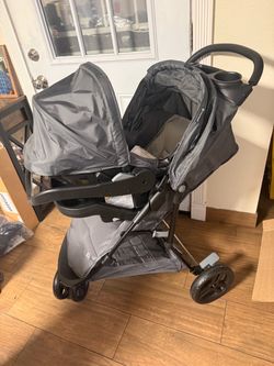 Baby Trend Venture 3-Wheel Stroller Travel System, Stellar Grey