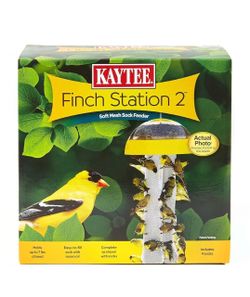 Wild Bird Finch Station 2 Soft Mesh Sock Feeder, Includes, Yellow, 4 Socks