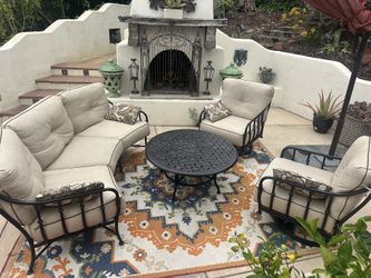 Wrought iron heavy duty outdoor patio furniture
