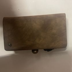 Suede IPhone Case/Wallet For IPhone 7+ & 8+