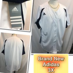 Brand New Adidas white Jersey 3X