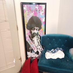 6ft Jimmy Hendrix Poster W/ Frame 