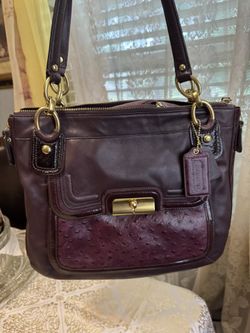 Original Coach Kirstine North All Leather Ostrich