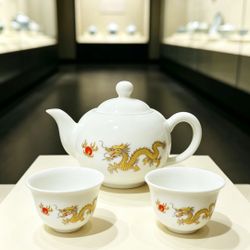  🐲🐉Dragon Tea Set, Teapot +Teacup, Teaware Home Decor, Antique Vintage Collectible