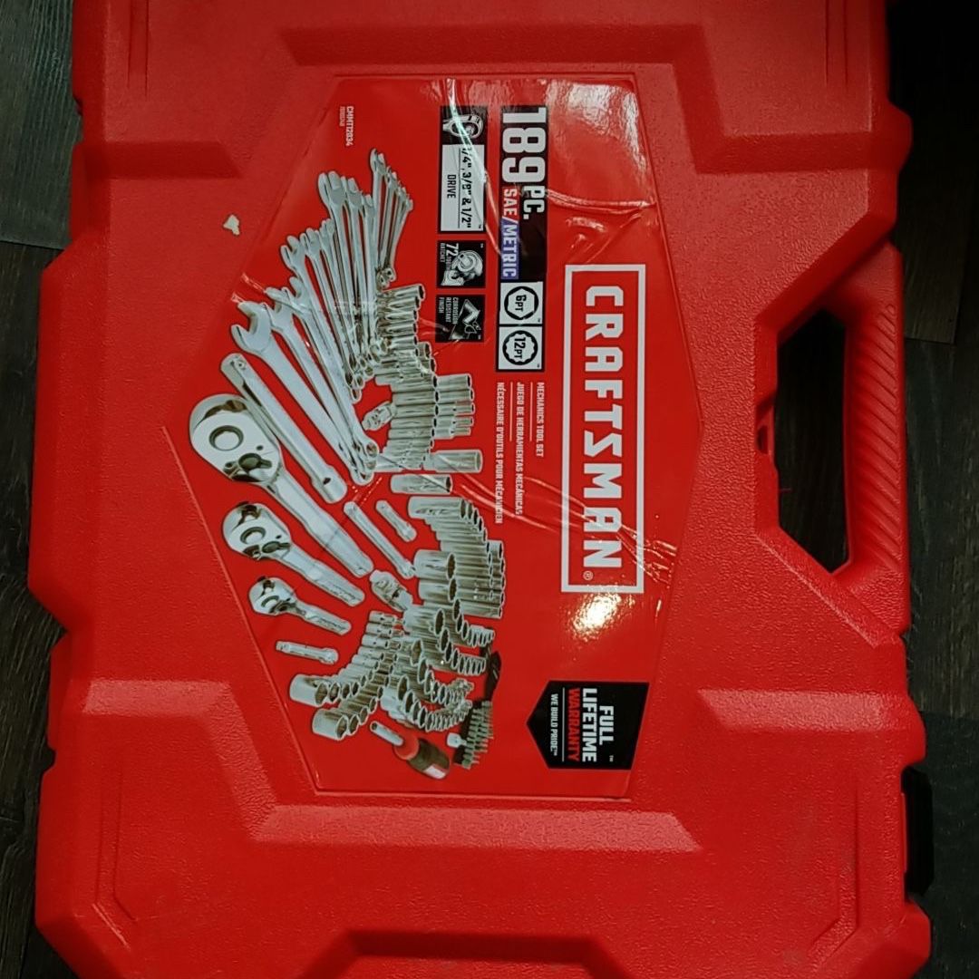 CRAFTSMAN Mechanics Tool Set, SAE Metric, 189-Piece (CMMT12034 for Sale  in Naval Air Station Point Mugu, CA OfferUp