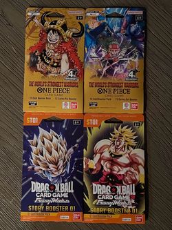 Bandai One Piece OP17 Round Dragon Ball Fusion World Pack Lot