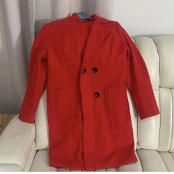 Red Pea coat 