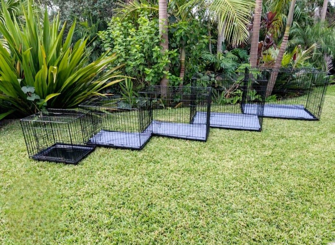 All SIZES All NEW Dog Crates & Tray - 2door Foldable Pet Kennels Xs - Xxxl Portable Animal Cages From $40 Jaulas De Mascota Nuevos