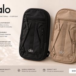 Alo Yoga Sling Backpacks NEW | Black & Beige Crossbody Bags | $35 Each