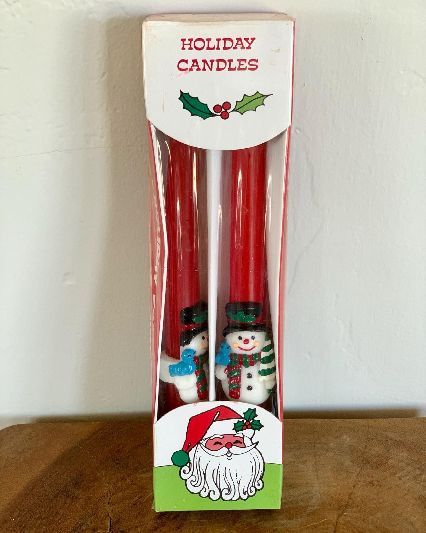 Vintage Snowman Taper Candles