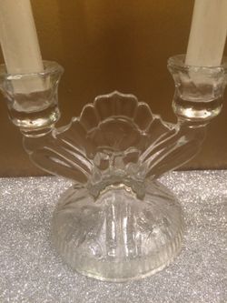 Glass candle holder