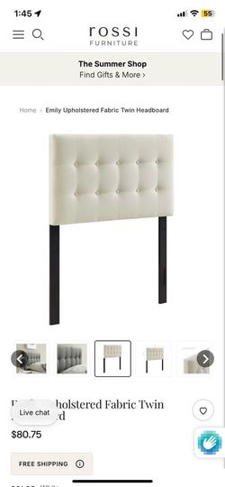 Emily Upholstered Fabric Twin Headboard
