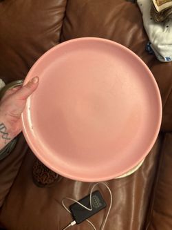 2 Vtg MCM California Pottery Platters - Metlox & Franciscan Ware