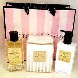 Victoria's Secret Bombshell Gold Set-Perfume, Mist and Lotion NWT Sealed with New VS Gift Bag
