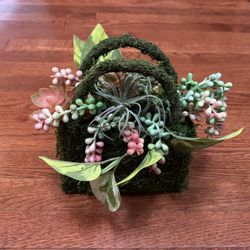 Succulent Moss Decorative Purse