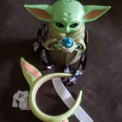Grogu (Baby Yoda) Disneyland Sipper & Loungefly Ears