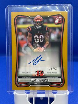 Andrei Iosivas Topps Bowman Auto Gold /50 Bengals