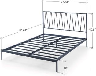 Olga Metal Platform Bed Frame KING Size NEW IN BOX