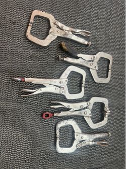 6in steel clamps lot of 5