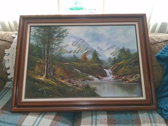 Singed R Thomas oil painting