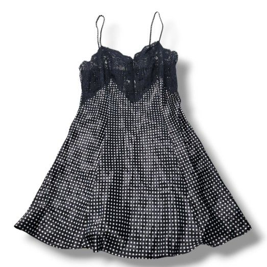 Vintage Victoria’s Secret Nightgown Size XS Vintage Baby Doll Nightie Polka Dots Women's Lingerie Measurements In Description