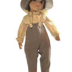 15” Retired Artist: Jan Hagara –Porcelain Doll: JIMMY (12”) : Issued in 1985 – edition size limited to 2 years –no original box and ***Head is a littl