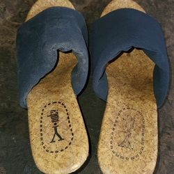 Womens Blue Wedges