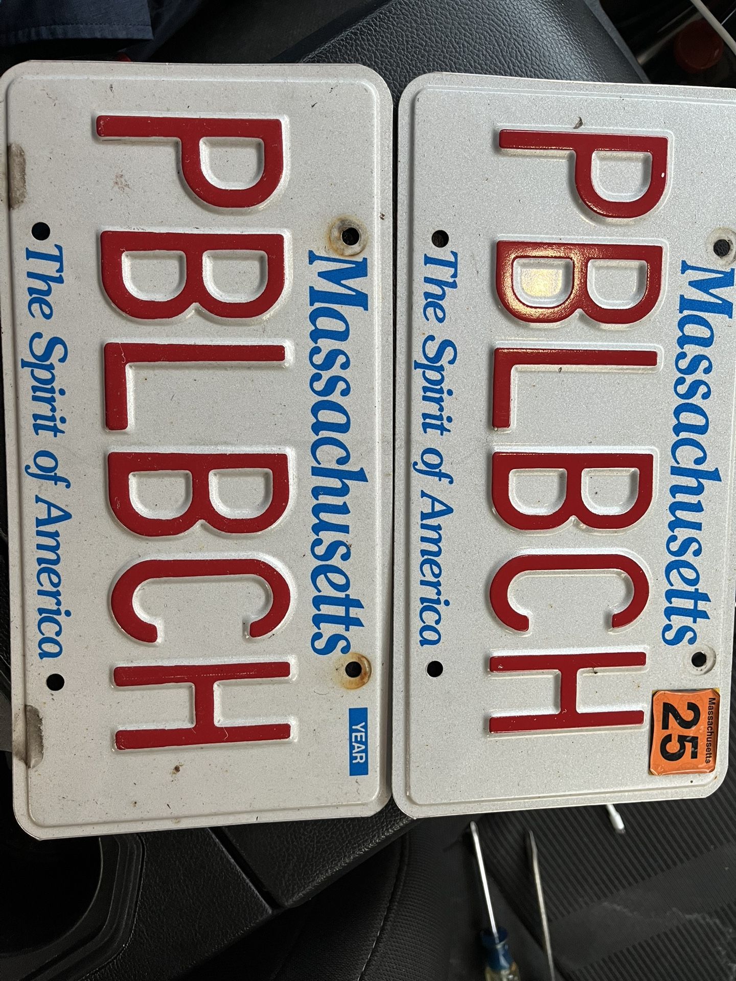Pebble beach Golf vanity mass License Plates Expired