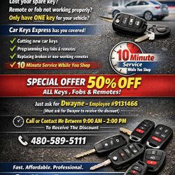 🔑 Car Keys Express – Fast, Reliable Key & Remote Service!